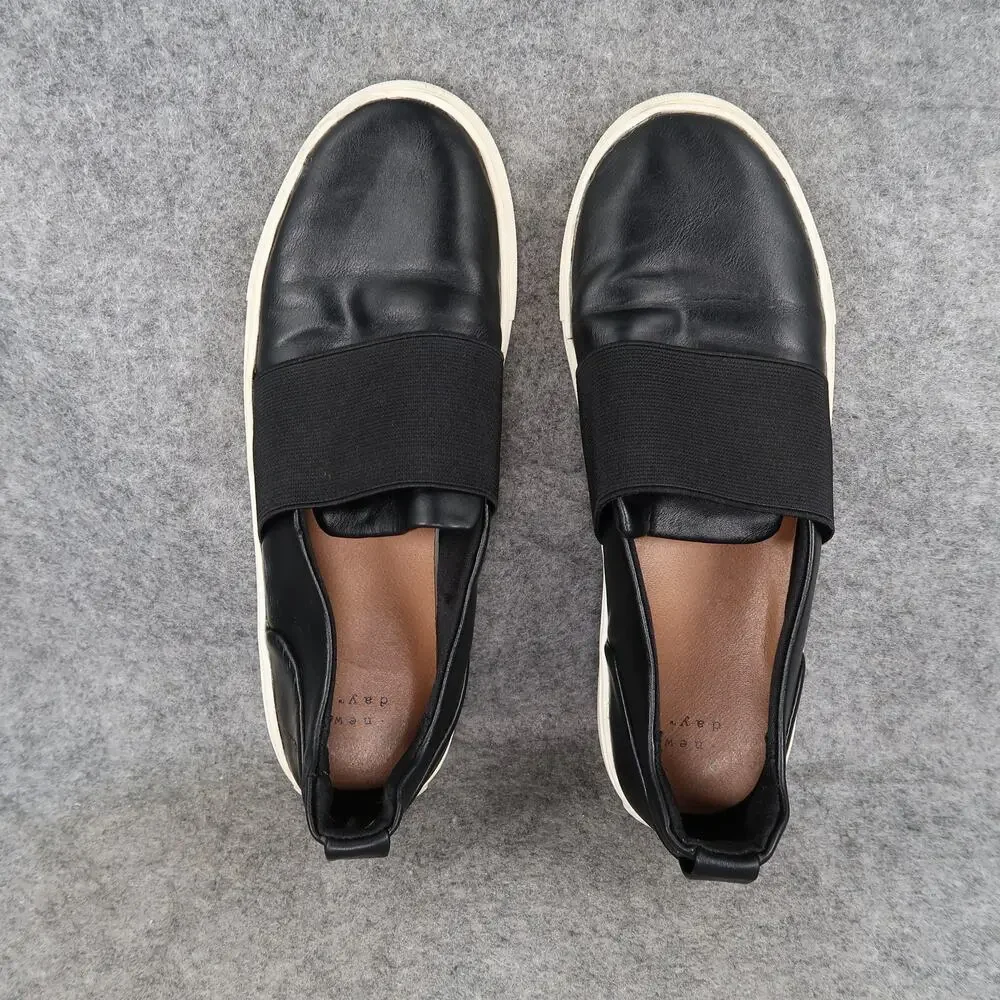 A New Day Shoes Womens 8 Casual Slip On Sneakers Lifestyle Trainer Loafer Black_7
